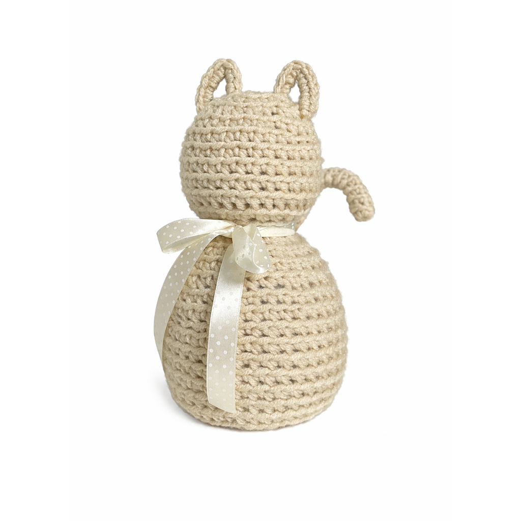 Handmade crochet matching cats — handmade crochet styled display | Unique Treasures