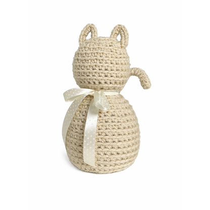 Handmade crochet matching cats — handmade crochet styled display | Unique Treasures