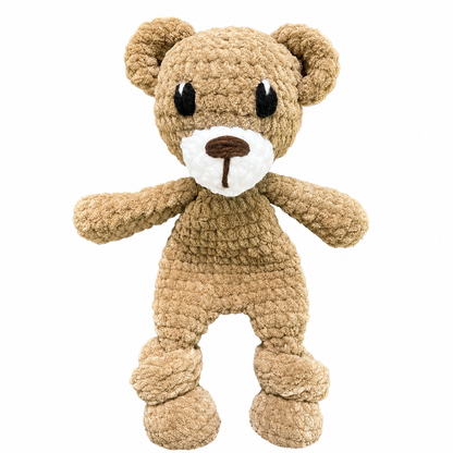 Handmade crochet Snuggly Bear front view | Unique Treasures