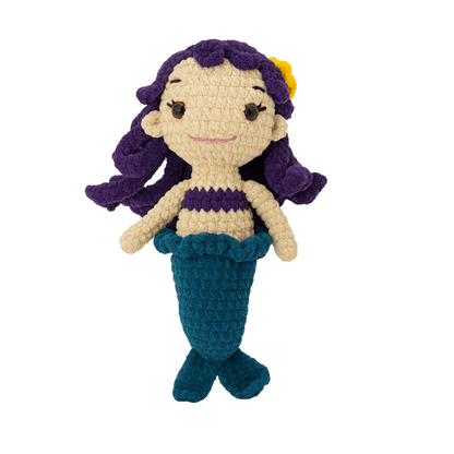 Handmade crochet marina the mermaid side angle | Unique Treasures