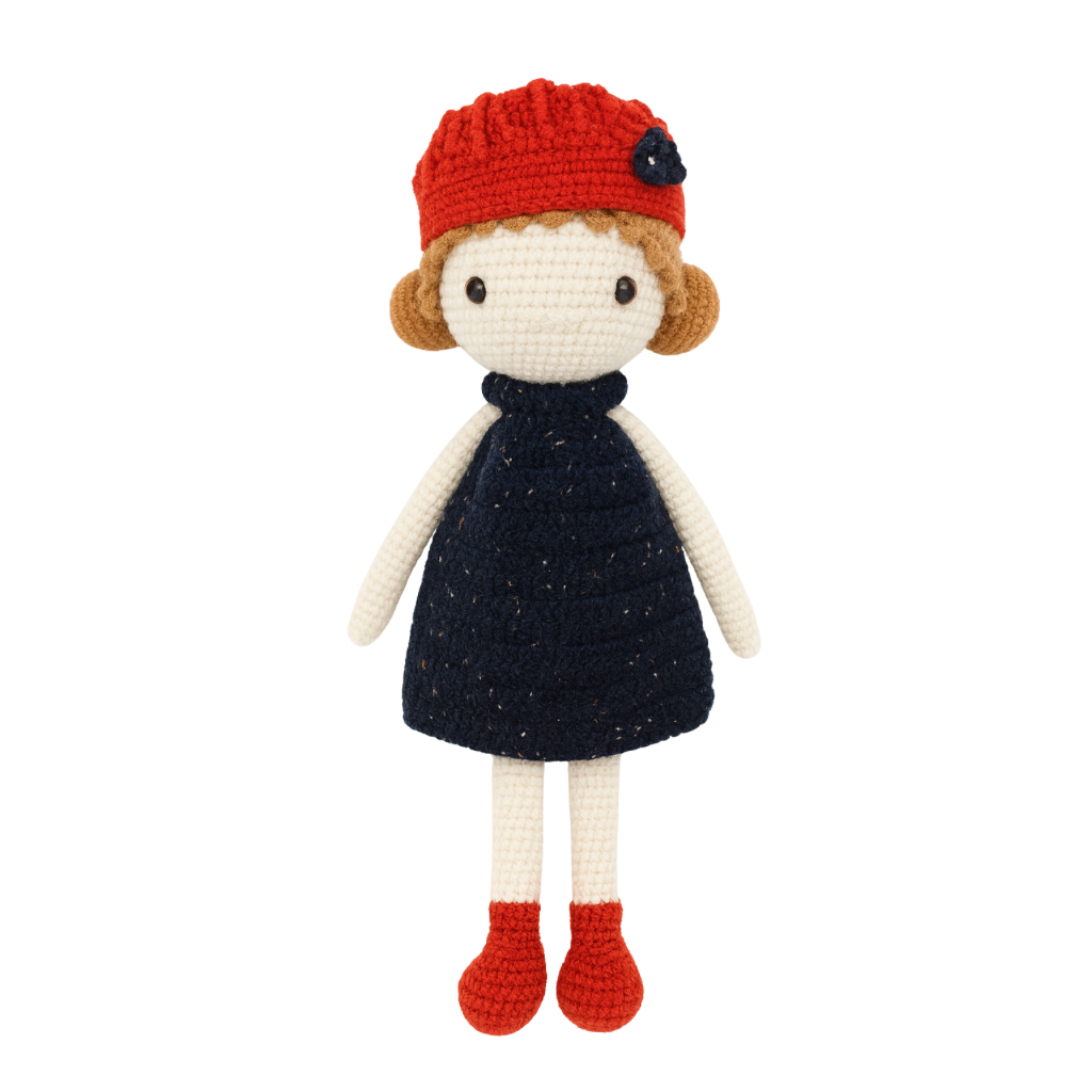 Handmade crochet the belle crochet dolls back view | Unique Treasures