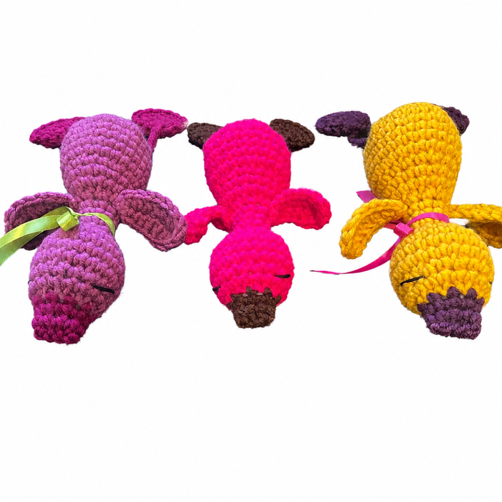 Handmade crochet Little Ducks front view | Unique Treasures