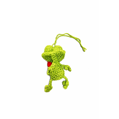 Crochet Frog Car Charm