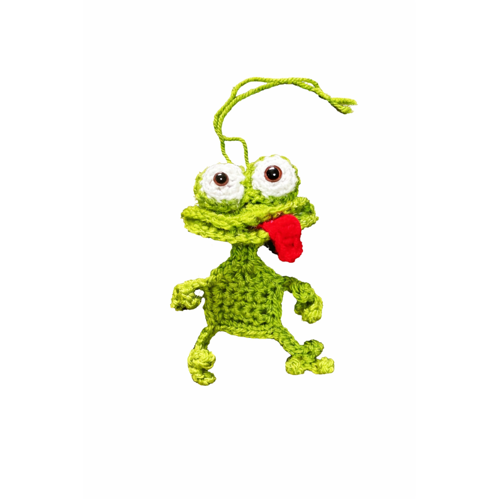 Crochet Frog Car Charm