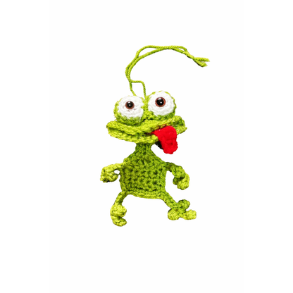 Crochet Frog Car Charm