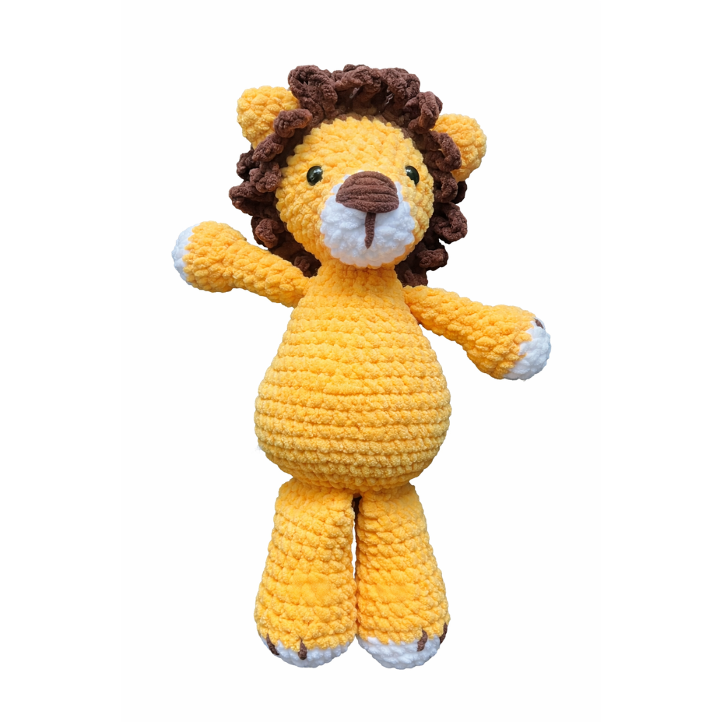 Handmade crochet lion side angle | Unique Treasures