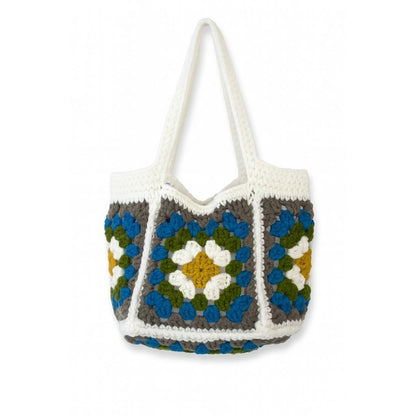 Handmade crochet geometric stitch handbag view 13 | Unique Treasures