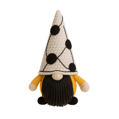 Handmade crochet gustav the gnome front view | Unique Treasures