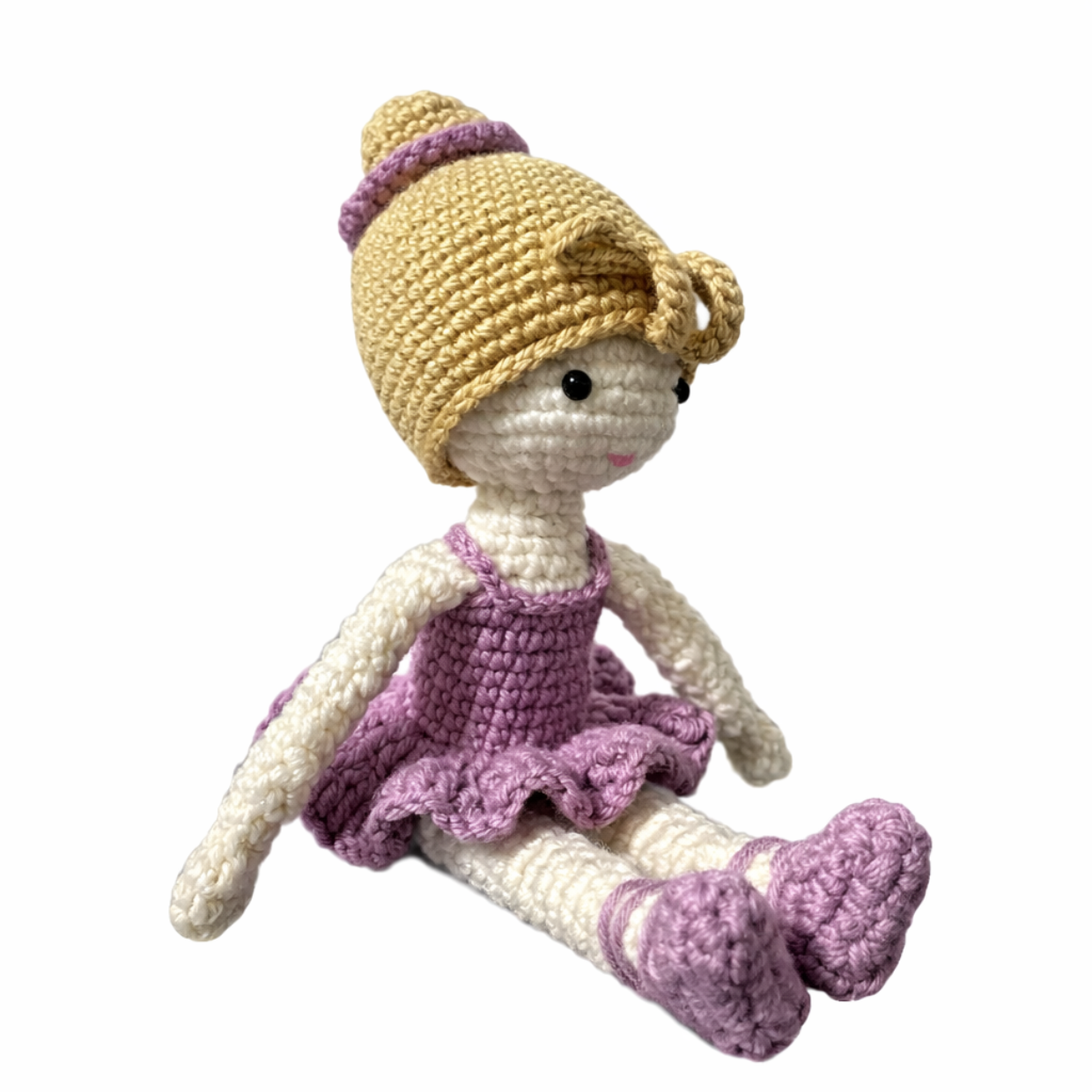 Handmade crochet ballerina detail closeup | Unique Treasures