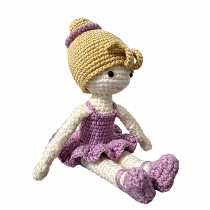Handmade crochet ballerina detail closeup | Unique Treasures