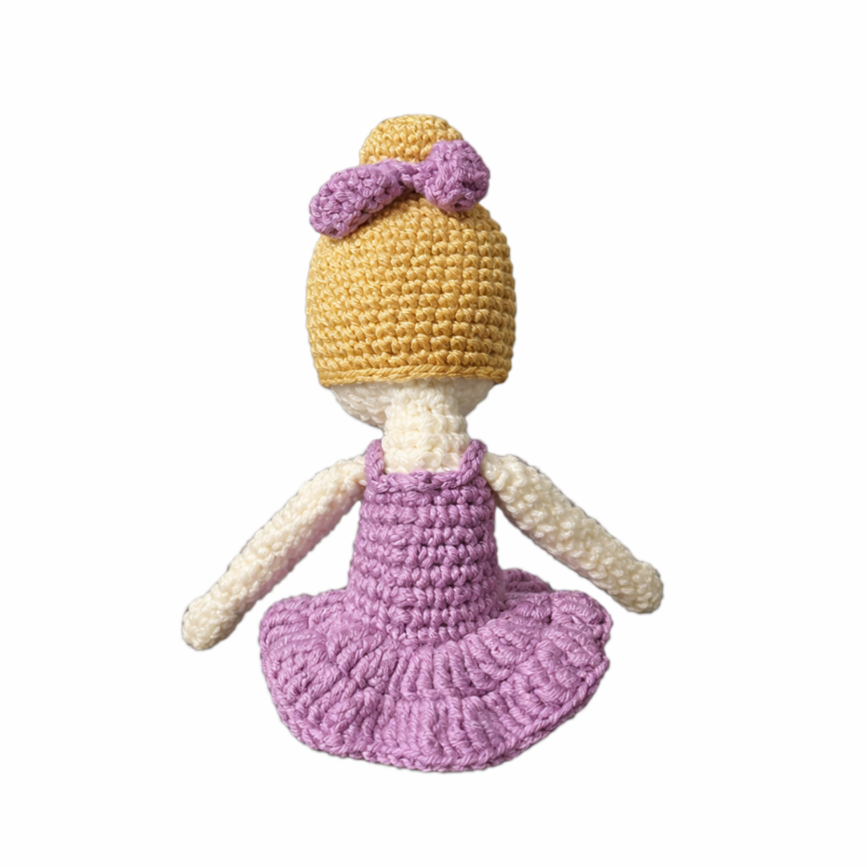 Handmade crochet ballerina side angle | Unique Treasures