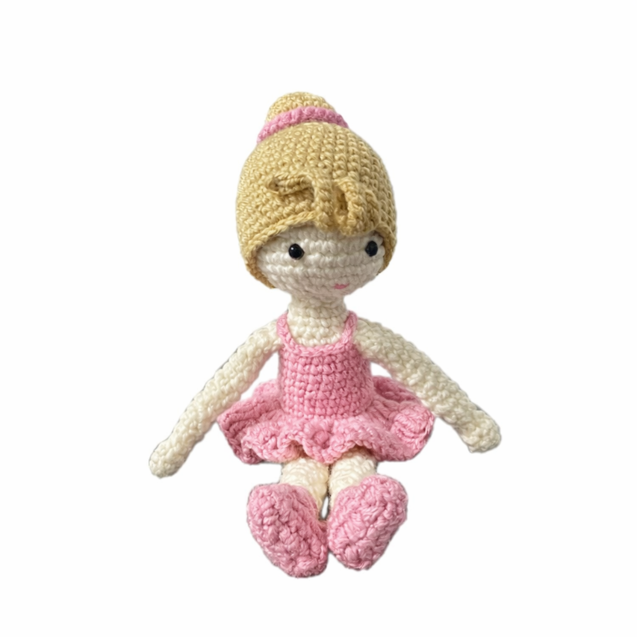 Handmade crochet ballerina back view | Unique Treasures