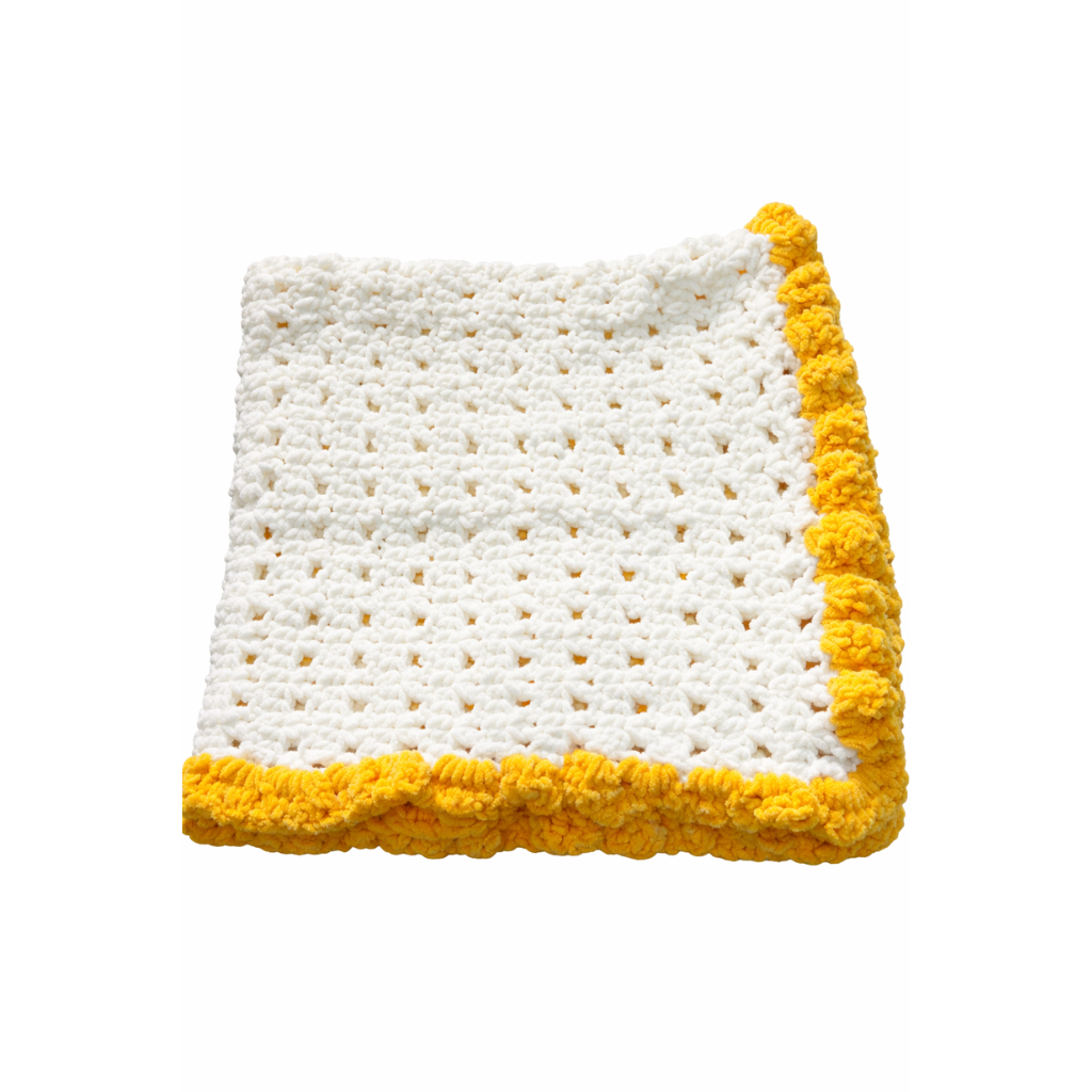 Handmade crochet lion blanket styled display | Unique Treasures