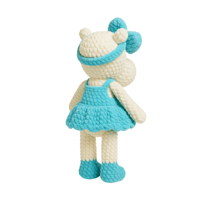 Handmade crochet lulu the hippo back view | Unique Treasures