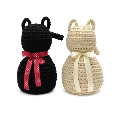 Handmade crochet matching cats — handmade crochet front view | Unique Treasures
