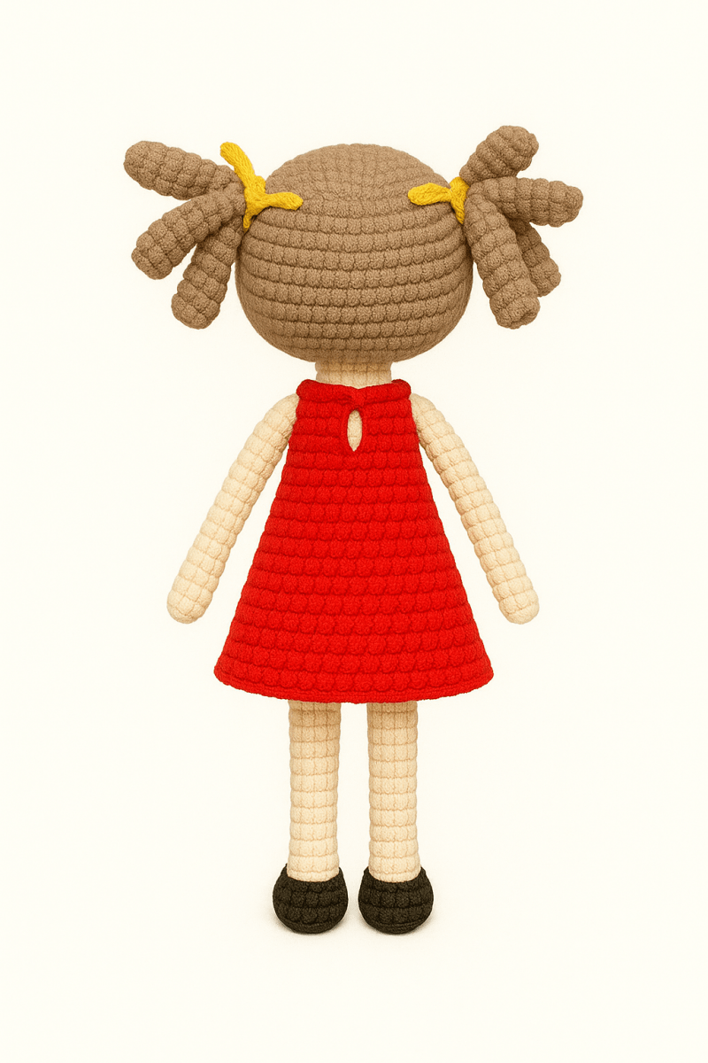 Handmade crochet mila twirl side angle | Unique Treasures