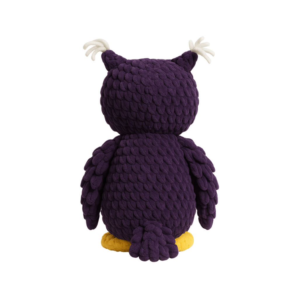 Handmade crochet ollie the dreamy owl back view | Unique Treasures