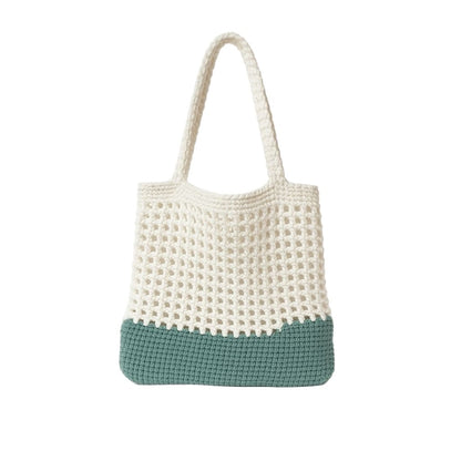 Handmade crochet seafoam breeze bag detail closeup | Unique Treasures