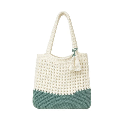 Handmade crochet seafoam breeze bag front view | Unique Treasures