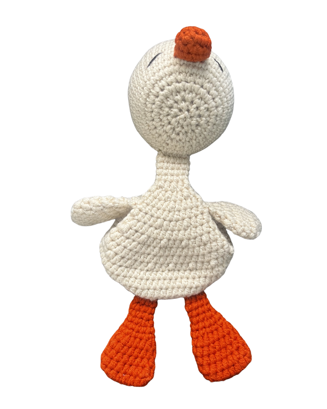 Handmade crochet sleepy duck detail closeup | Unique Treasures