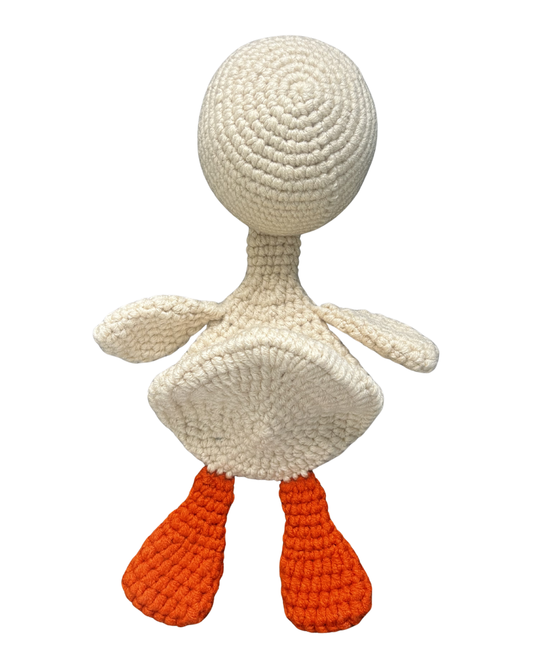 Handmade crochet sleepy duck side angle | Unique Treasures