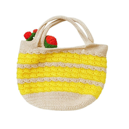 Handmade crochet sunrise bloom bag detail closeup | Unique Treasures