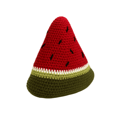 Handmade crochet sweetie slice - the watermelon slice front view | Unique Treasures
