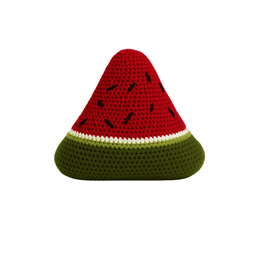 Handmade crochet sweetie slice - the watermelon slice detail closeup | Unique Treasures