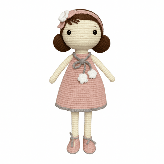 Handmade crochet the belle crochet dolls front view | Unique Treasures